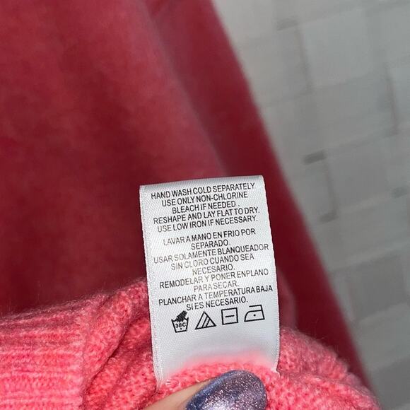 Vince Camuto Women's Turtleneck Sweater Size Small Hot Pink Soft Barbie Spring - Picture 7 of 11